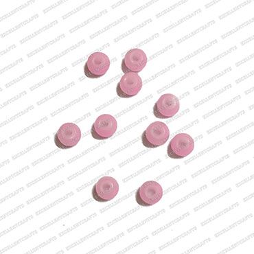 ECMGLBEAD47-4mm-Dia-Candy-Pink-Transparent-Round-Shape-Shiny-Glass-Beads
