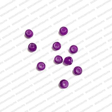 ECMGLBEAD49-4mm-Dia-Dark-Purple-Candy-Pink-Transparent-Round-Shape-Shiny-Glass-Beads