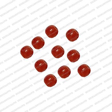 ECMGLBEAD51-4mm-Dia-Cherry-Red-Transparent-Round-Shape-Shiny-Glass-Beads