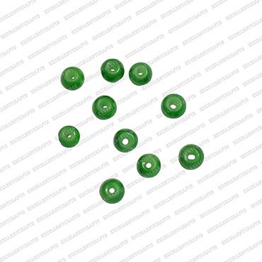ECMGLBEAD54-4mm-Dia-Parrot-Green-Transparent-Round-Shape-Shiny-Glass-Beads