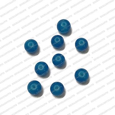 ECMGLBEAD74-8mm-Dia-Agenta-Blue-Transparent-Round-Shape-Shiny-Glass-Beads