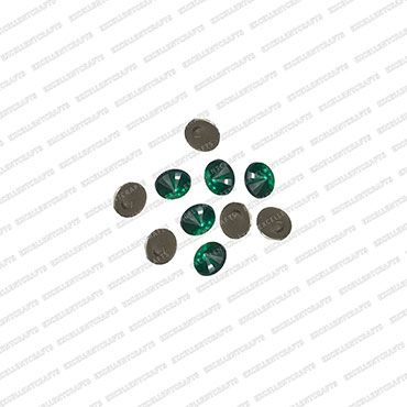 ECMK24-10mm-Dia-Round-Shape-Forest-Green-Color-Pointed-Crystal-Kundans