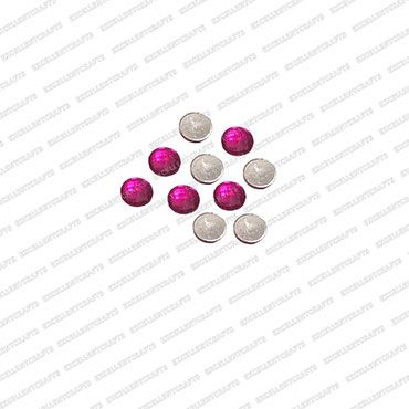 ECMK38-10mm-Dia-Round-Shape-Magenta-Pink-Color-Diamond-Cut-Crystal-Kundans