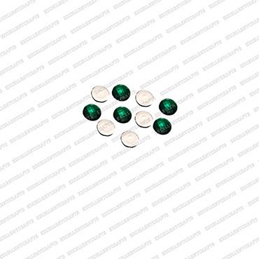 ECMK44-10mm-Dia-Round-Shape-Forest-Green-Color-Diamond-Cut-Crystal-Kundans