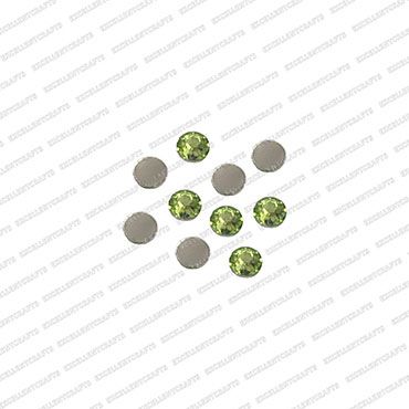 ECMK89-4mm-Dia-Round-Shape-Leaf-Green-Color-Flat-Crystal-Kundans