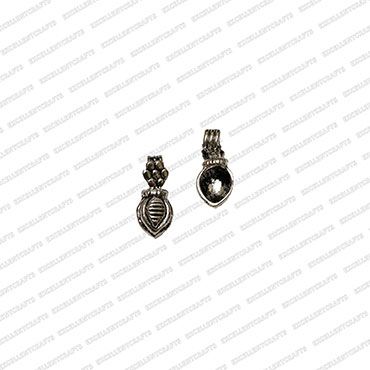 ECMKCH1-Tear-Drop-Shape-Metal-Antique-Finish-Silver-Kolhapuri-Charm-Design-1