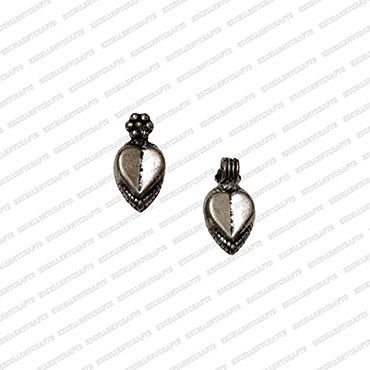 ECMKCH2-Heart-Shape-Metal-Antique-Finish-Silver-Kolhapuri-Charm-Design-1