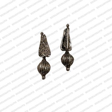 ECMKCH24-Ball-Drop-Shape-Metal-Antique-Finish-Silver-Kolhapuri-Charm-Design-6