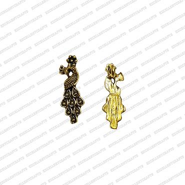 ECMKCH38-Peacock-Shape-Metal-Antique-Finish-Gold-Kolhapuri-Charm-Design-1