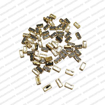 ECMKSTONE11-3mm x 7mm-Rectangle-Shape-White-Color-Flat back-Crystal-Kundan-Stone