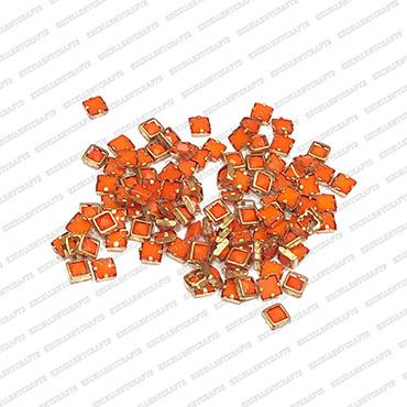 ECMKSTONE36-4mmx4mm-Square-Shape-Light-Orange-Color-Flatback-Crystal-Kundan-Stone