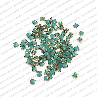 ECMKSTONE41-4mmx4mm-Square-Shape-Sea-Green-Flatback-Crystal-Kundan-Stone