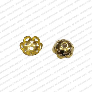 ECMMCAP10-16mm-Dia-Round-Shape-Gold-Color-Shiny-Finish-Metal-Cap-6-Petal-Flower-Design-1 V2