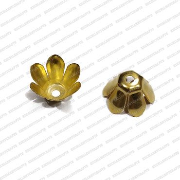 ECMMCAP17-10mm-Dia-Round-Shape-Gold-Color-Shiny-Finish-Metal-Cap-6-Petal-Flower-Design-1 V2