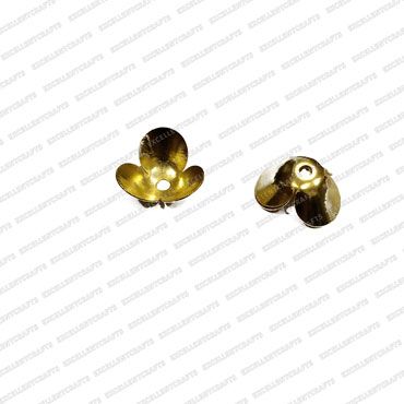 ECMMCAP24-12mm-Dia-Round-Shape-Gold-Color-Shiny-Finish-Metal-Cap-3-Petal-Flower-Design-1 V2