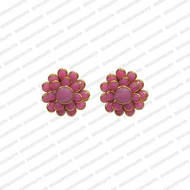 ECMPS22-Double-Layer-Round-Shape-Candy-Pink-Color-Pachi-Studs