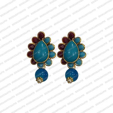 ECMPS32-Tear-Drop-Shape-Sky-Blue-and-Maroon-Color-Pachi-Studs