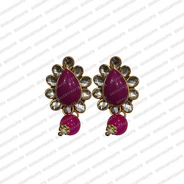 ECMPS37-Tear-Drop-Shape-Magenta-Pink-and-White-Color-Pachi-Studs