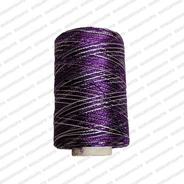Purple & White Double Color Silk Thread Shade No-575 - Jhumka Earring Making Material