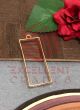 45mm x 20mm Open Back Bezel Rectangle Shape - Rose Gold