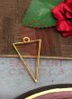 37mm x 20mm Open Back Bezel Triangle Shape - Gold