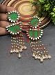 Deewangi Earrings-Parrot Green