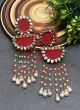 Deewangi Earrings-Red