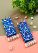 Blue Animal Print Shell Danglers