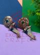 Dome Shape Metal Antique Finish Silver Jhumka Base Design 42