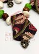 Green Kalamkari Shell Work Fabric Necklace Set