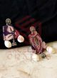 Green Kalamkari Shell Work Fabric Necklace Set