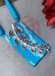 Ikat Panna Necklace Set-Sky Blue