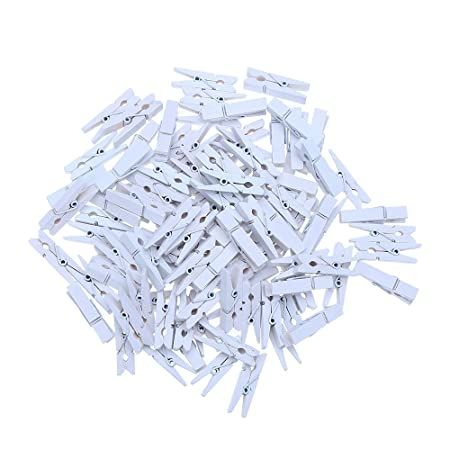 3.5 cm White Color Wooden Clip Pack of 25 Piece For making beautiful crafts
