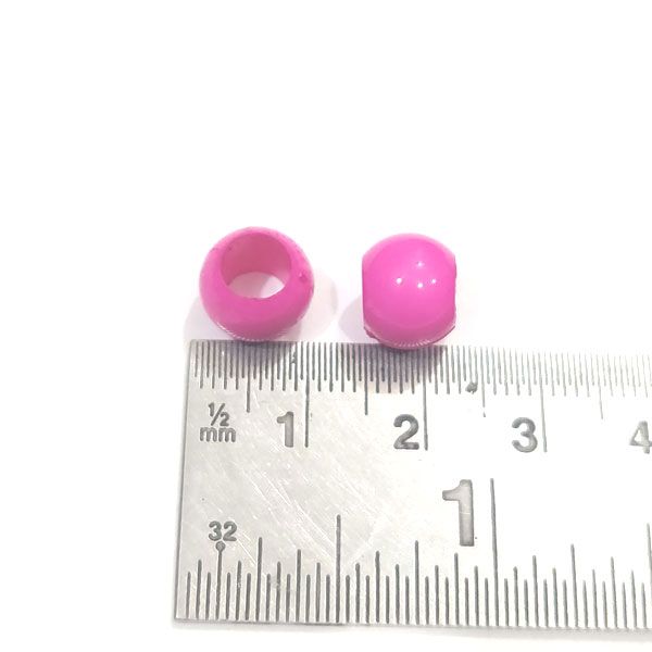 10mm Dia Pink Round Shape Shiny  Acrylic  Beads