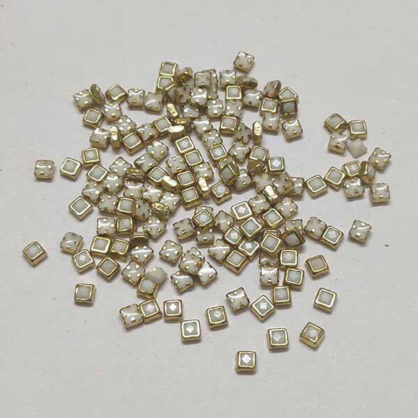 3mm x 10mm S Shape Red Color Flatback Crystal Kundan Stone 