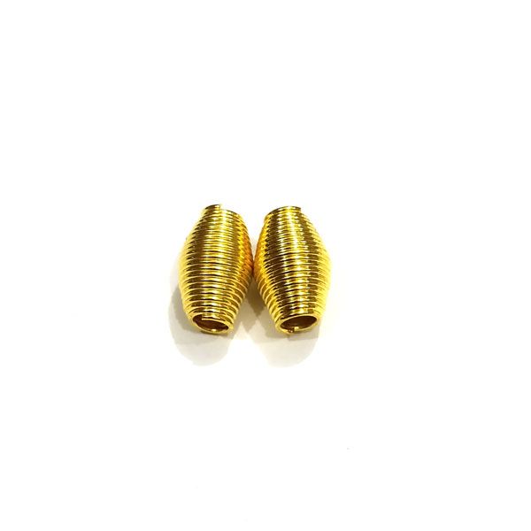 14mm x 8mm Gold Color Oval Metal Spring Spacers Pack of 10 Pieces For Making Beautiful Handmade Jewellery/For Making Beautiful Crafts