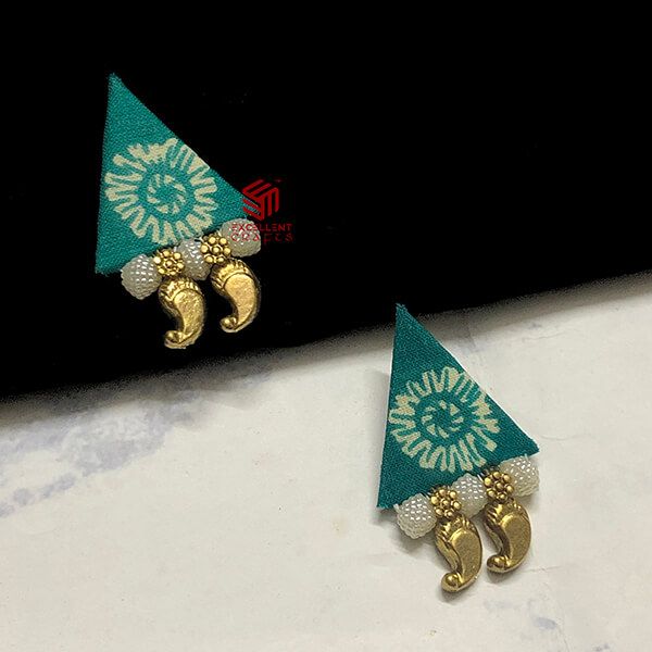 Fabric Earrings- Kolhapuri Edition Design 24