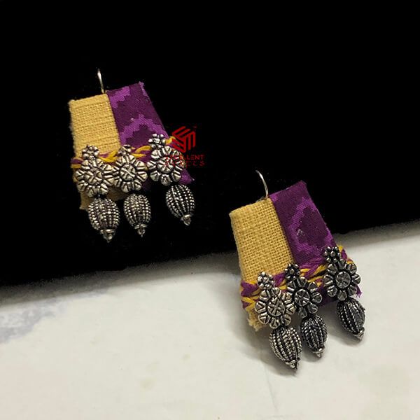 Fabric Earrings- Kolhapuri Edition Design 29