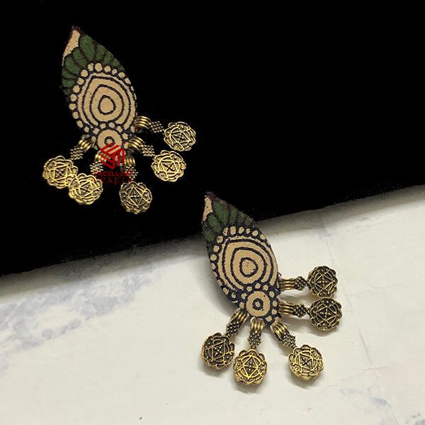 Fabric Earrings- Kolhapuri Edition Design 35