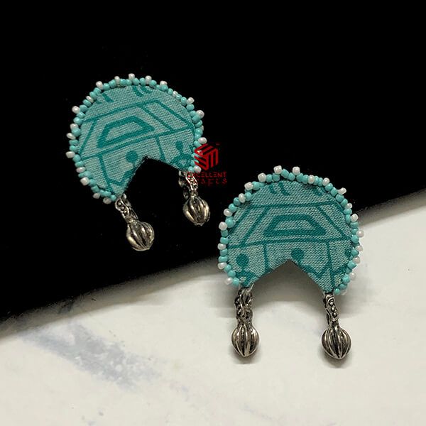 Fabric Earrings- Kolhapuri Edition Design 76