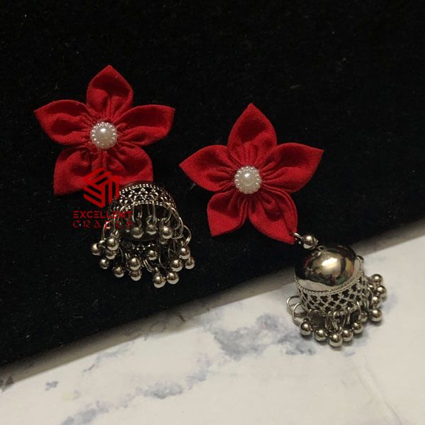 Red Color Kusum Earrings