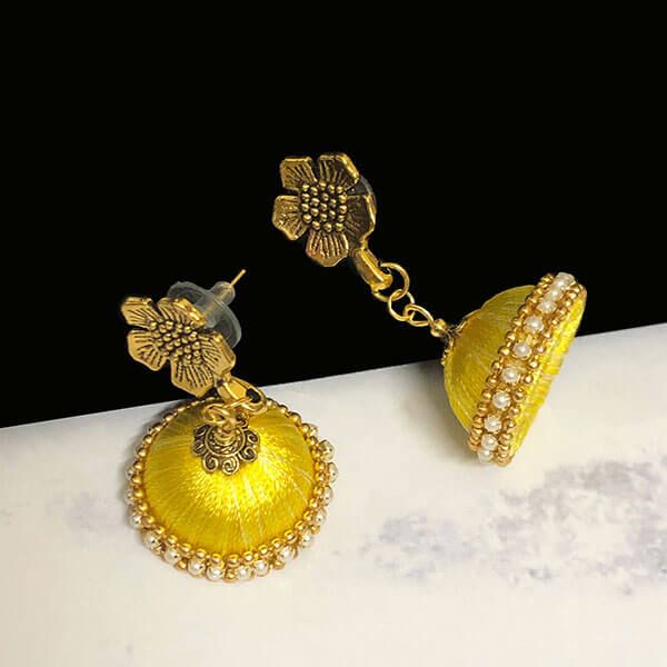 22kt yellow gold customized filigree work stud earring jhumki amazing  stunning brides jhumka earring best gifting earrings er128  TRIBAL  ORNAMENTS