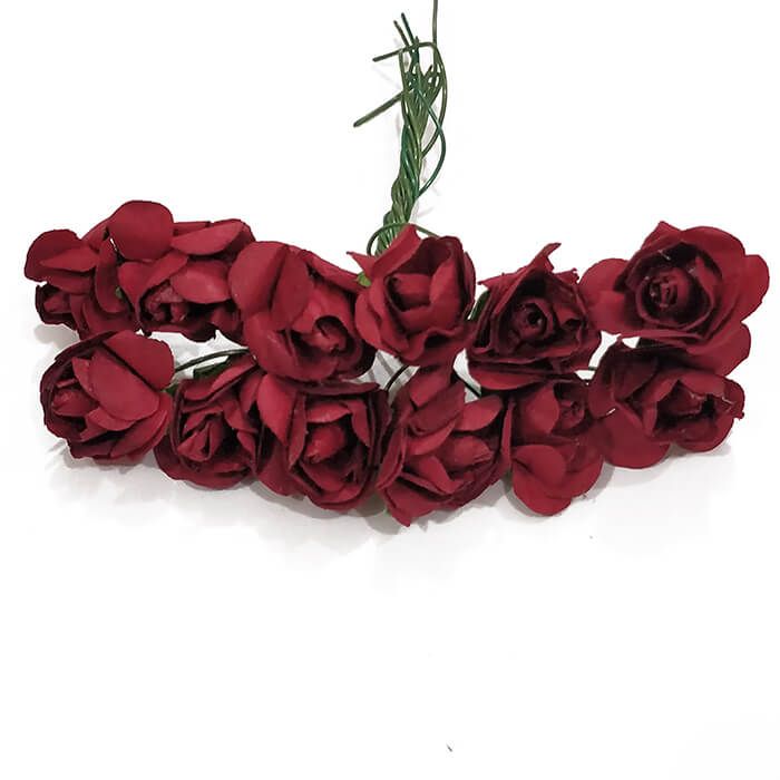 Maroon Artificial Paper Flowers