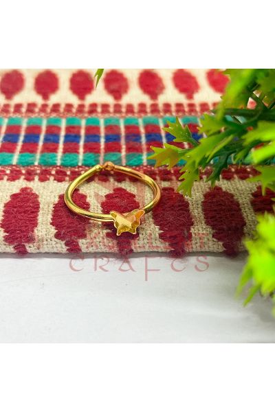 4mm Butterfly Cabochon Adjustable Brass Finger Ring Gold | Unique Jewelry | Gold Ring Bezels for Resin
