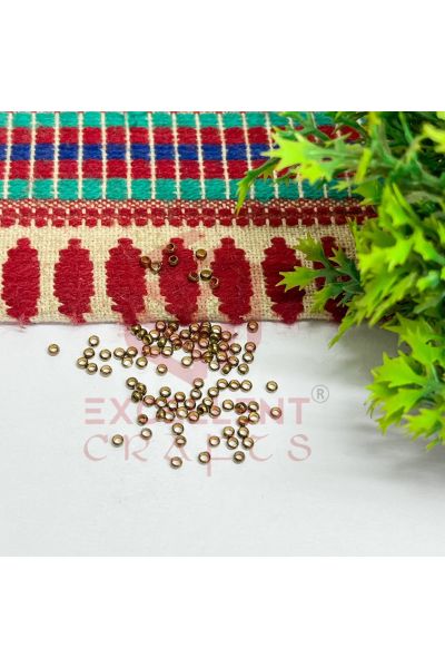 2.5mm Brass Crimp Beads – Antique Bronze Metal Spacer & Stopper Beads (100pcs Pack) for DIY Jewellery Making