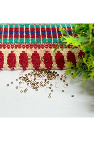 2mm Brass Crimp Beads -Antique Bronze