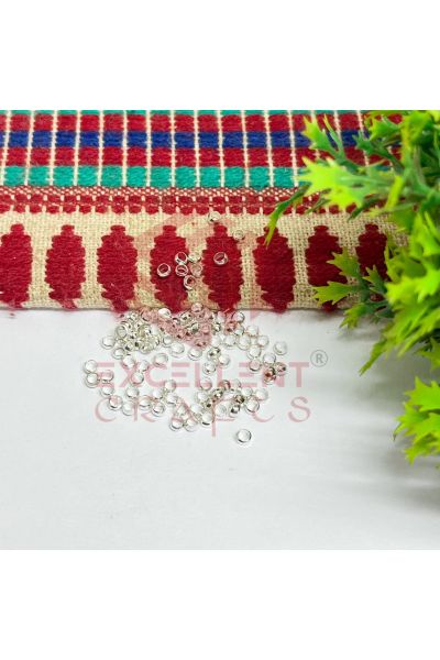 3mm Brass Crimp Beads – Silver Finish Metal Spacer & Stopper Beads (100pcs Pack) for DIY Jewellery Making