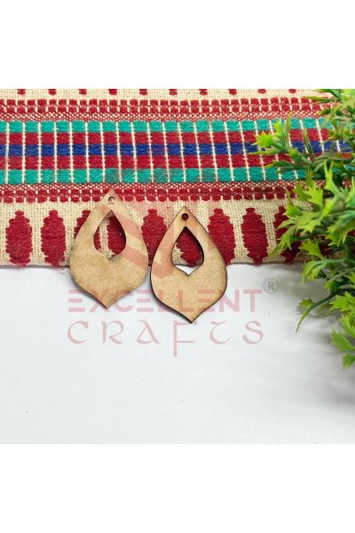 1–1.5 Inch Flower MDF Earring Cutouts – 1 Pair | Wooden Earring Blanks for DIY Jewelry