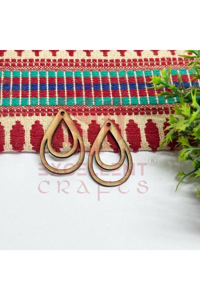1–1.5 Inch Flower MDF Earring Cutouts – 1 Pair | Wooden Earring Blanks for DIY Jewelry