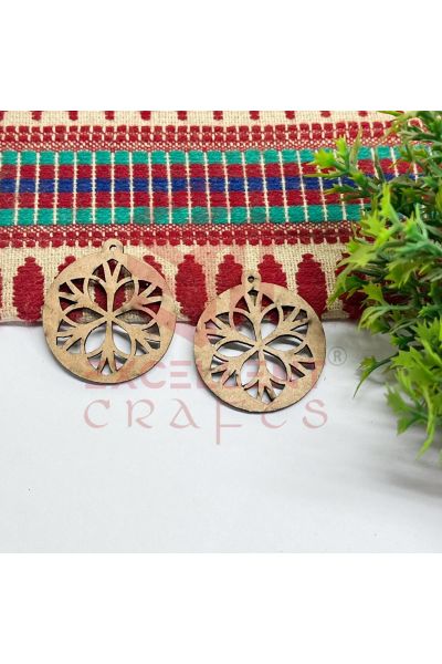 1–1.5 Inch Flower MDF Earring Cutouts – 1 Pair | Wooden Earring Blanks for DIY Jewelry
